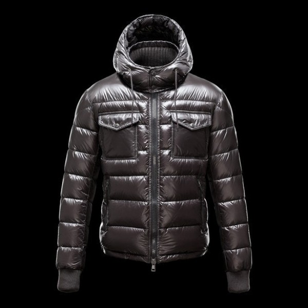 Moncler corto nero Zipper Slash e tasche caldo Uomo Cappotti uscita